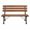 Gartenbank Akazienholz Stahl Braun 120 cm