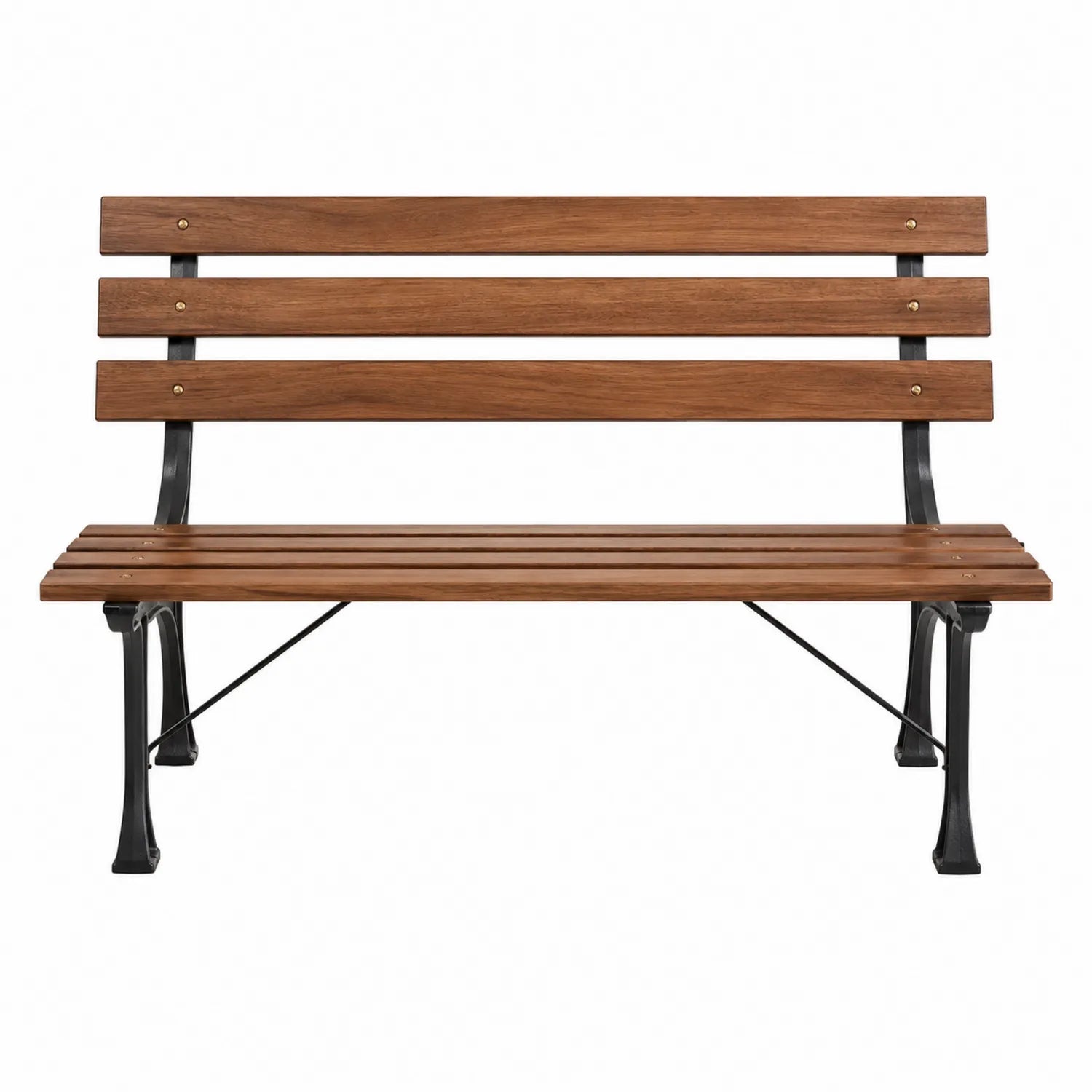 Gartenbank Akazienholz Stahl Braun 120 cm