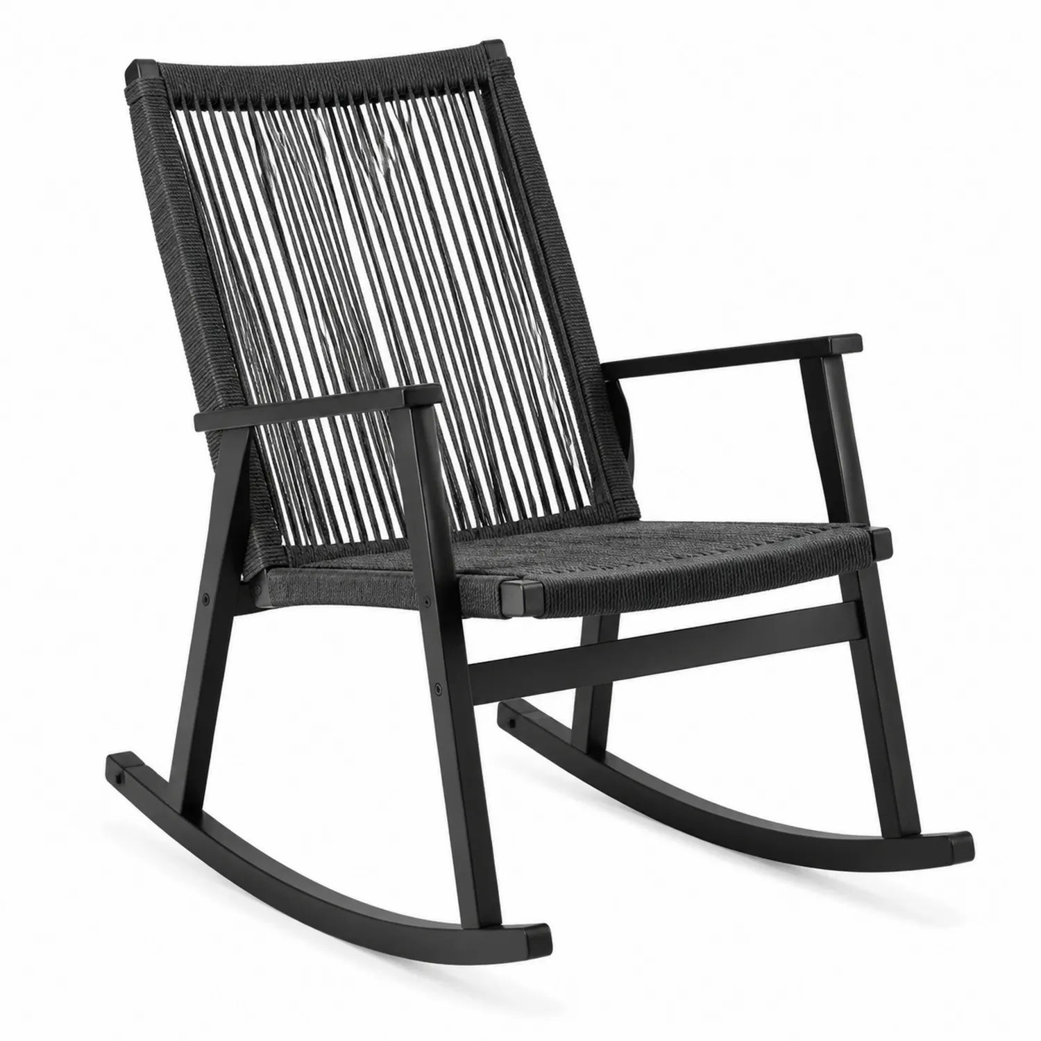 Schaukelstuhl aus Aluminium Schwarz