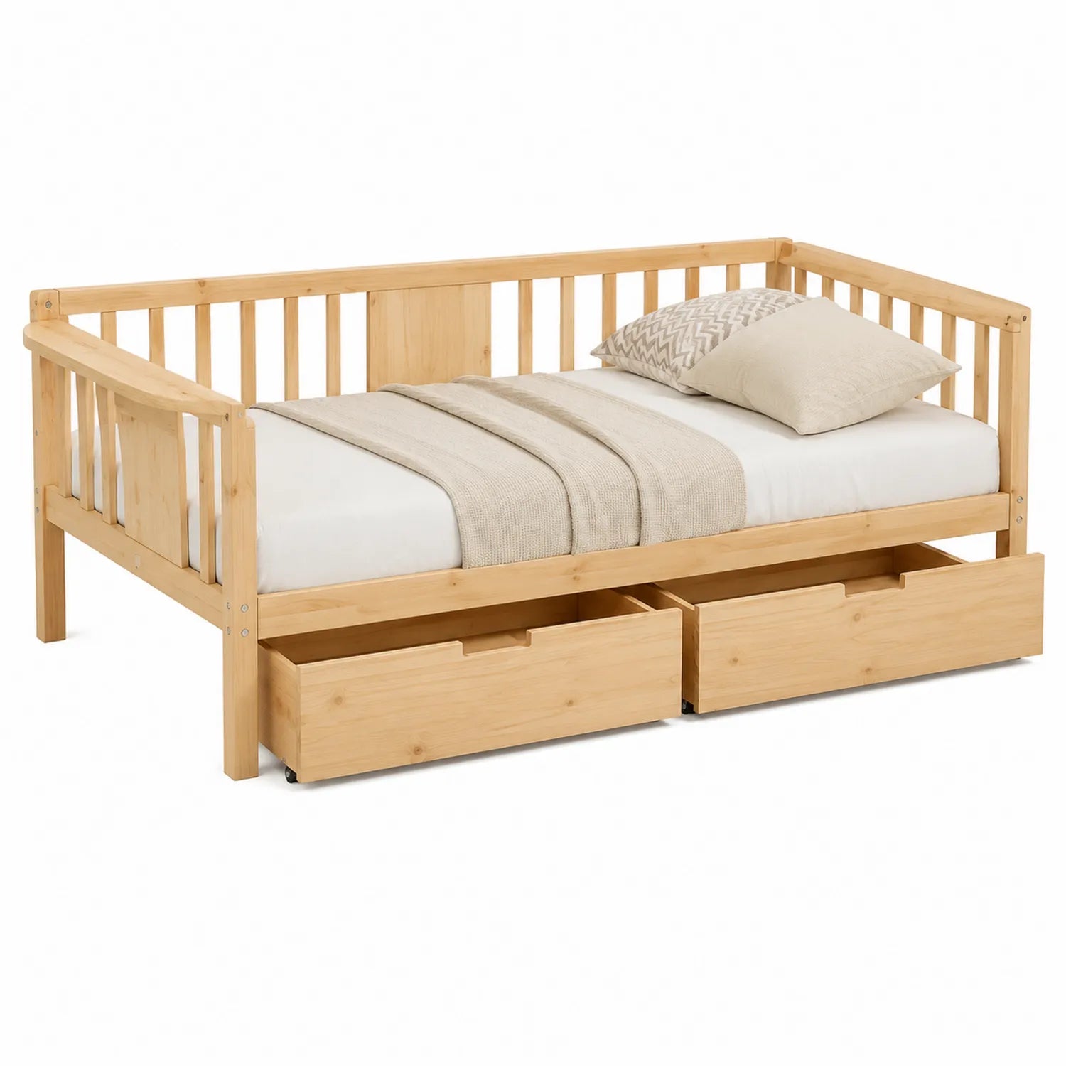 Holztagesbett mit Schubladen 200x90cm