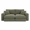 Sofa 3-Sitzer Stoff Olivgrün