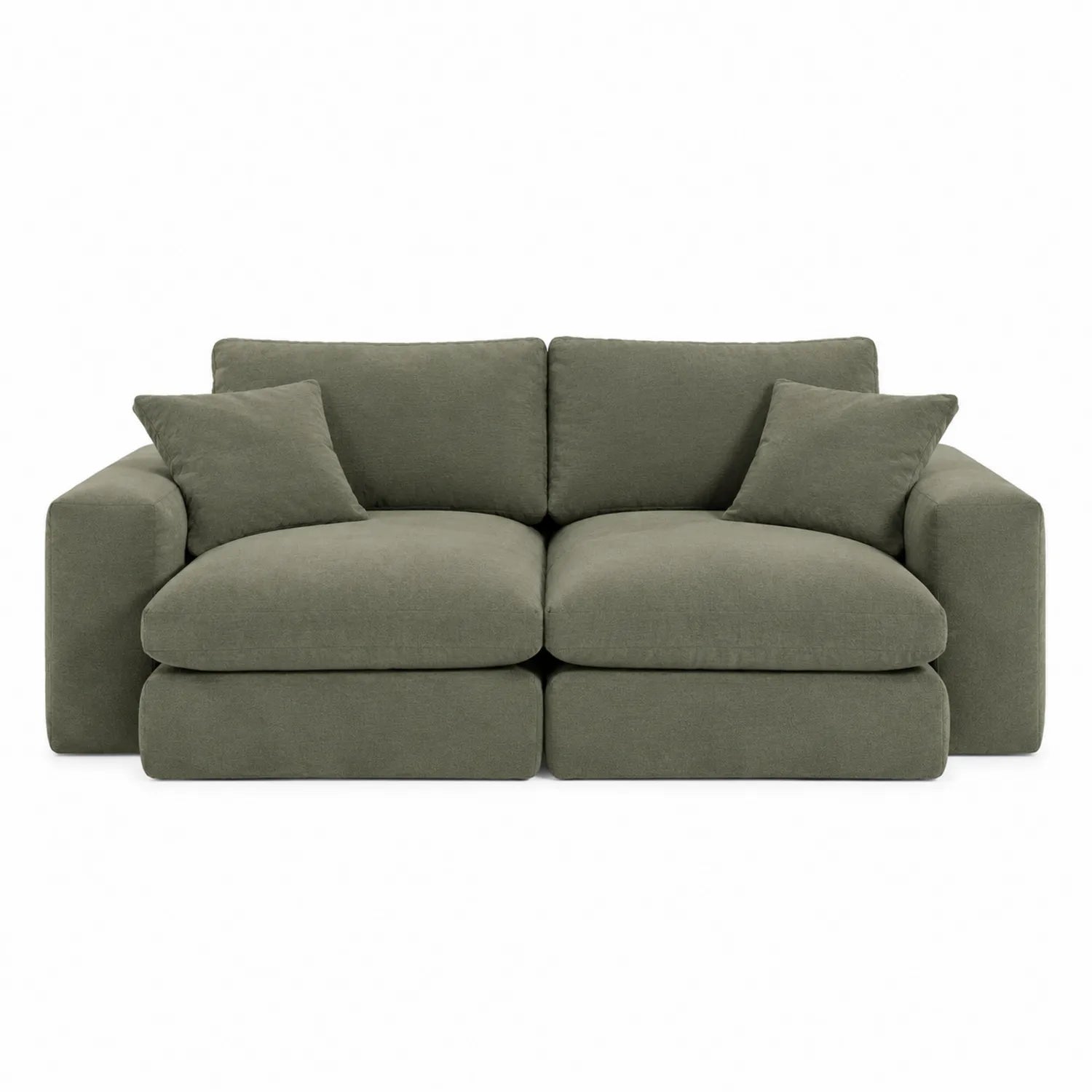 Sofa 3-Sitzer Stoff Olivgrün
