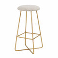 Barhocker Metall Polyester Gold Beige