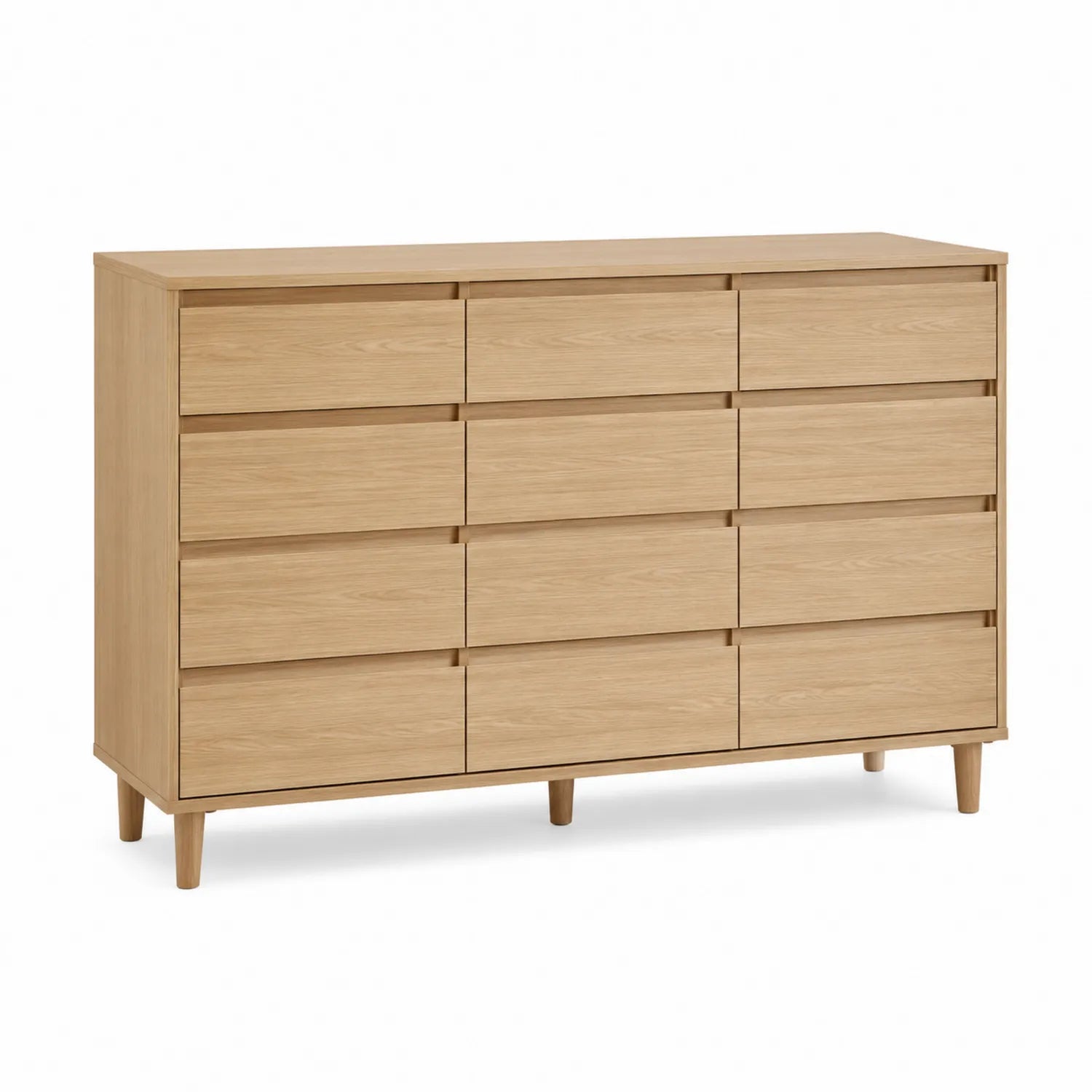 Kommode aus Holz mit 12 Schubladen 120cm x 40cm x 90cm
