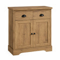 Holz Sideboard Eiche 2 Schubladen 2 Türen 80x35x90cm