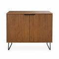 Sideboard Holz Hellbraun mit Stahlbeinen