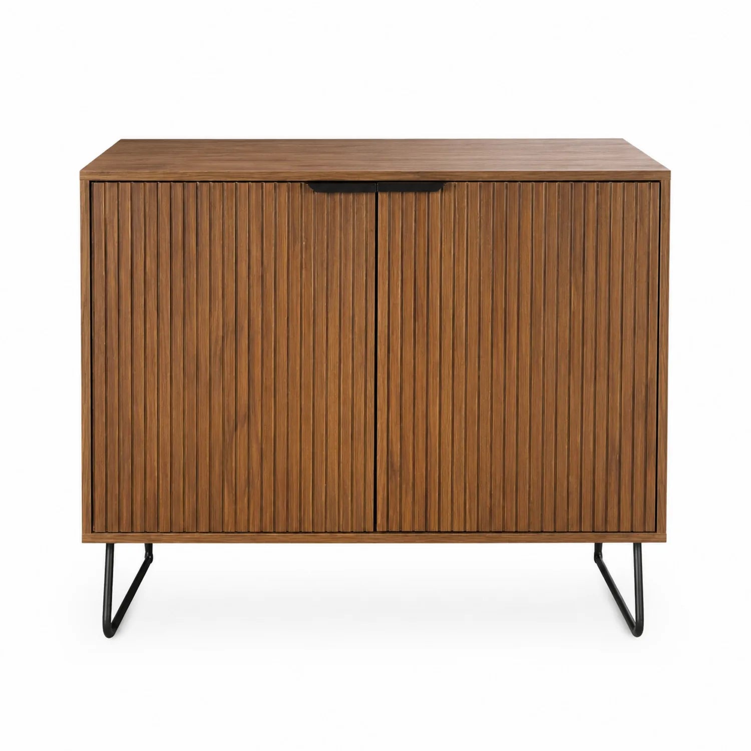Sideboard Holz Hellbraun mit Stahlbeinen