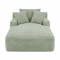 Sofa mit Cordstoff Grün 220 cm