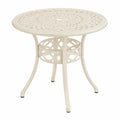 Runder Aluminium-Gartentisch Beige, Ø 90 cm