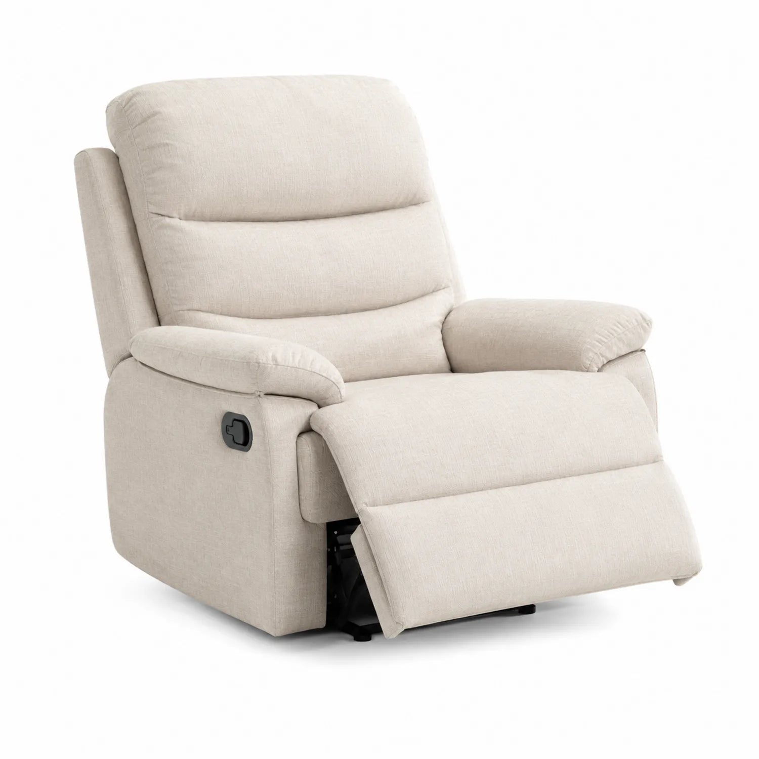 Leinen Relaxsessel Beige Verstellbar