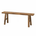 Holzbank aus Eichenholz Natur 120x30x45 cm