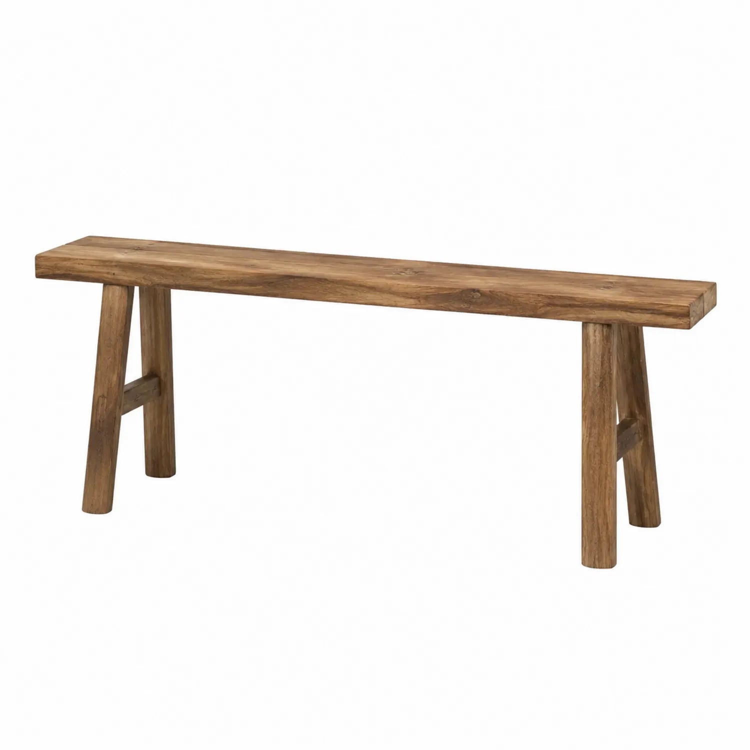 Holzbank aus Eichenholz Natur 120x30x45 cm