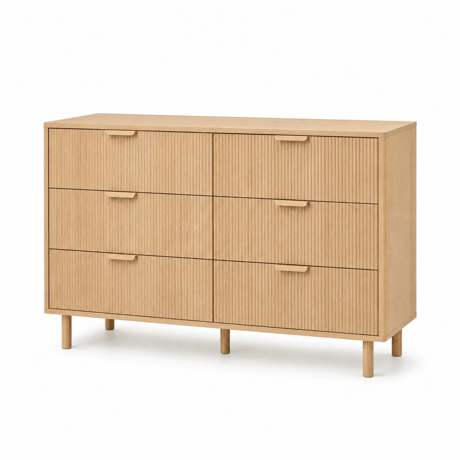Kommode aus Eichenholz mit 6 Schubladen, 120x80x40 cm