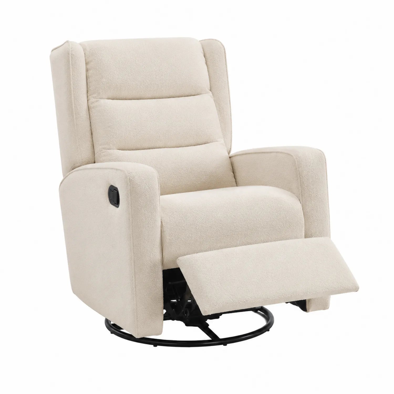 Verstellbarer Polyester-Relaxsessel mit Schwenkfunktion, Beige