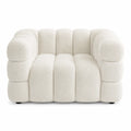 2-Sitzer Sofa Bouclé Weiß 160cm