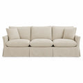 3-Sitzer Sofa aus Baumwollstoff Beige 220cm