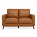 Zweisitzer Sofa Kunstleder Braun 150x80x85 cm