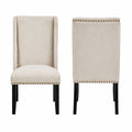 Esszimmerstuhl Set mit Polyester Beige