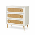 Holz Kommode MDF Weiß Natur mit 3 Schubladen