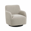 Drehstuhl aus Stoff Beige 80x80x85cm