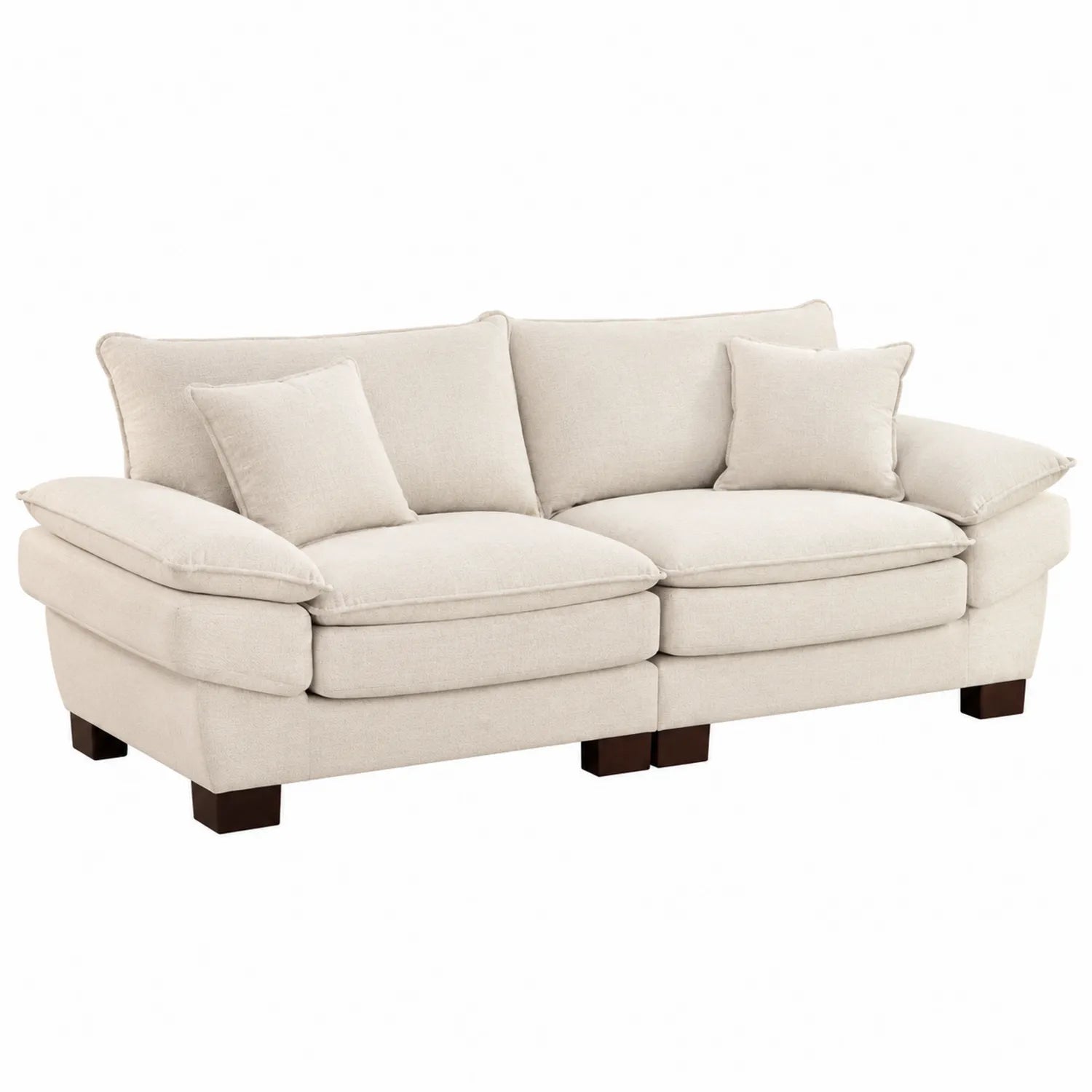 3-Sitzer Sofa Stoff Beige 220cm