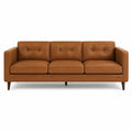 Ledersofa 3-Sitzer Echtleder Braun 210cm